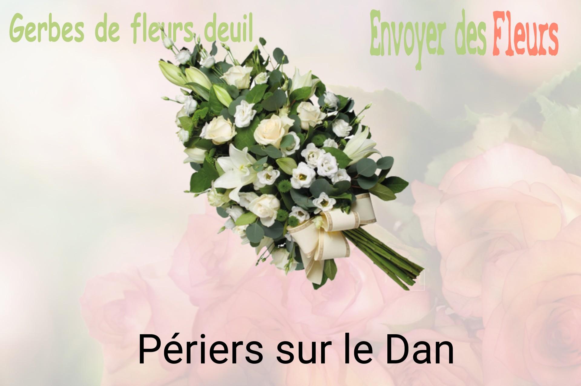Gerbe de fleurs de deuil livrée à Périers-sur-le-Dan